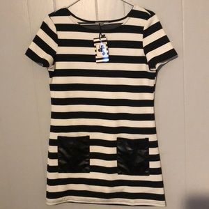 NWT Black and white boutique dress
